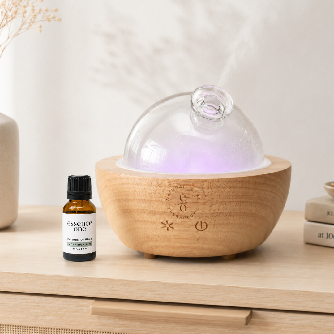 Essential Oil Aromatherapy Diffuser Dome + 15ml Essential Oil