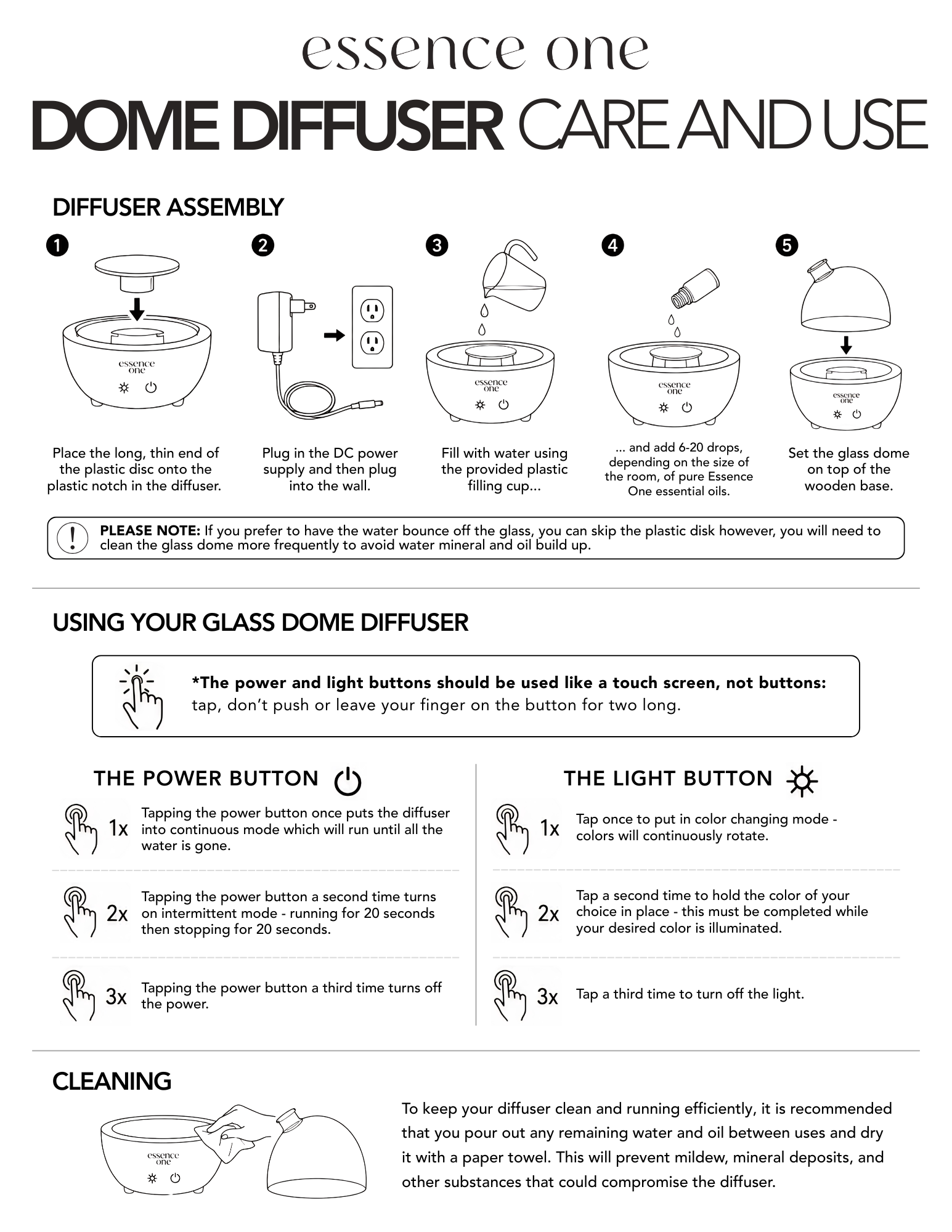 Essential Oil Aromatherapy Diffuser Dome