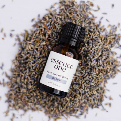 Essence One Sleep Essential Oil Blend with dried lavender