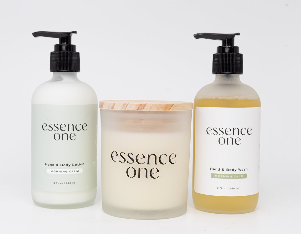 Calming Aromatherapy Set | Morning Calm Wash, Lotion & Candle