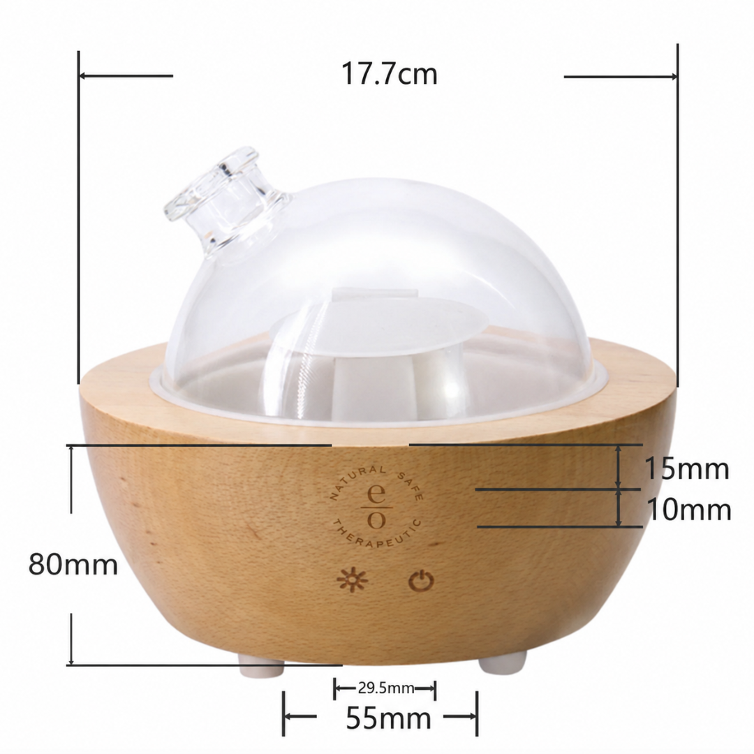 Essential Oil Aromatherapy Diffuser Dome + 15ml Essential Oil